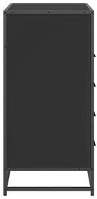 Cómoda com 4 Gavetas 70x41x83,5 cm deriv. madeira preto