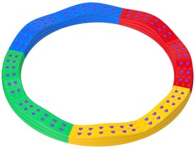AIYAPLAY Traves de Equilíbrio para Crianças Jogo de Equilíbrio de 8 Peças em Forma de Arco Base Antiderrapante Ø125x8 cm Multicor | Aosom Portugal