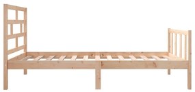 Estrutura de cama pequena solteiro 75x190 cm pinho maciço