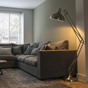 Candeeiro de pé inteligente em aço incl. Wifi A60 - Hobby