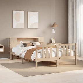 Cama com estante sem colchão 120x200 cm pinho maciço