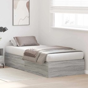 Cama de Armazenamento Cinza Sonoma 100x200 cm