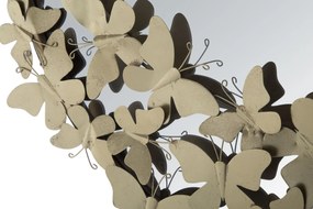 ESPELHO DE PAREDE REDONDO BORBOLETAS Ø 91X3X94 CM DOURADO