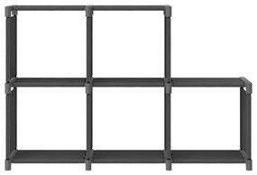 Unidade de prateleiras 5 cubos 103x30x72,5 cm tecido cinzento