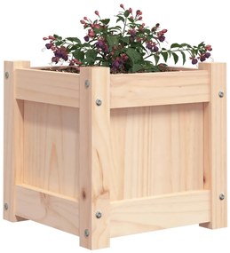 Vaso/floreira de jardim 31x31x31 cm madeira de pinho maciça