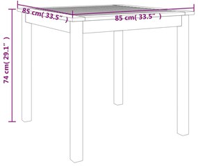 Conjunto de jantar p/ jardim 5 pcs madeira de acácia maciça