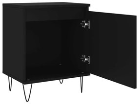 Mesas de cabeceira 2pcs 40x30x50 cm derivados de madeira preto