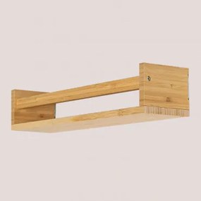 Estante De Parede ↔︎ 40 Cm Em Bambu Tanno Natural - Sklum