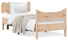 vidaXL Cama sem colchão 90x200 cm madeira de pinho maciça