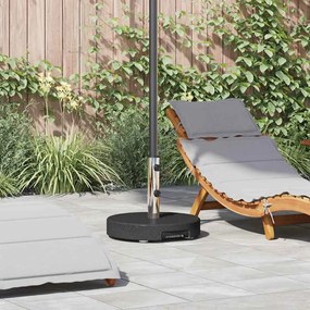 vidaXL Base de Parasol com Rodas e Alça Granito Preto 29 kg Redonda