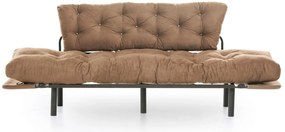 Sofá-Cama 3 Lugares Nitta – Castanho Claro – 185 x 85 x 70 cm