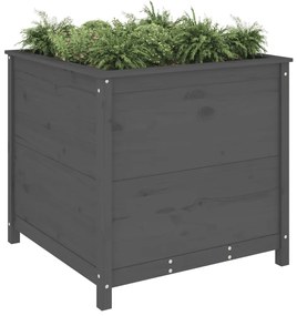 Vaso/floreira de jardim 82,5x82,5x78 cm pinho maciço cinzento