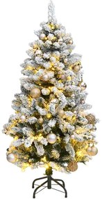 vidaXL Árvore Natal artificial articulada c/ 150 luzes LED+bolas 150cm