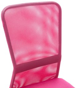 Cadeira de escritório 44x52x100 cm tecido de malha rosa