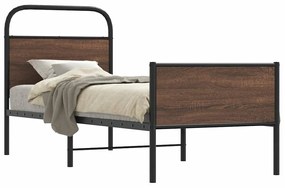 vidaXL Estrutura cama s/ colchão derivados madeira carvalho castanho