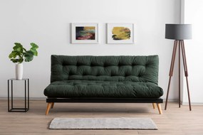 Sofá-Cama de 3 Lugares Saki – Verde – 185x92x82 cm