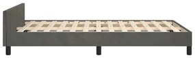 Estrutura de cama sem colchão 120x190 cm Veludo cinza escuro