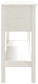 Mesa consola 100x35x75 cm pinho maciço branco