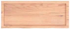 Tampo de mesa 100x40x(2-6) cm carvalho tratado castanho-claro