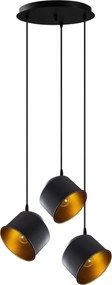 Chandelier Berceste – Preto – Diâmetro 38 cm, Altura 110 cm