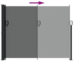 Toldo lateral retrátil 160x300 cm antracite