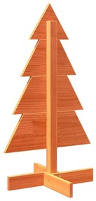 Árvore de Natal decorativa 80 cm pinho maciço castanho-mel