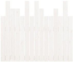 Cabeceira de parede 95,5x3x80 cm madeira de pinho maciça branco