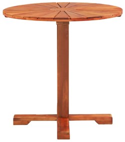 Mesa de bistrô 70x70 cm madeira de acácia sólida