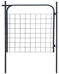 142293 vidaXL Portão de cerca de jardim 100x100 cm antracite