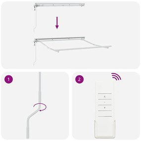 Toldo Elétrico Branco 2.5 x 2 m Alumínio