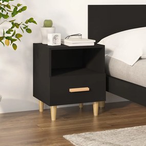 vidaXL Mesa de cabeceira 40x35x47 cm preto