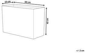 Vaso para plantas creme claro 25 x 60 x 45 cm EDESSA Beliani