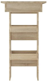 Mesa de bar p/ parede 102x45x103,5cm derivados madeira carvalho