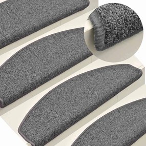 Tapetes de escada 30 pcs 65x24x4 cm cinzento-escuro