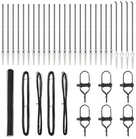 vidaXL Poste de Cerca Cinzeto 50 x 1,6 m (malha de 25 mm) Aço e PVC