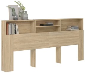 Armário de cabeceira 220x19x103,5 cm cor carvalho sonoma