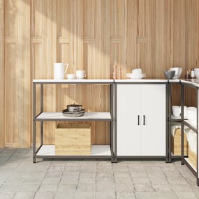 vidaXL Conjunto de Armazenamento de Cozinha 2 pcs Branco