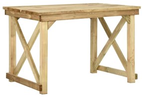 318411 vidaXL Mesa de jardim 110x79x75 cm madeira de pinho impregnada