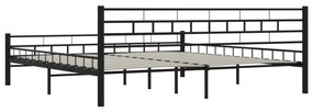 Estrutura de cama em aço 180x200 cm preto