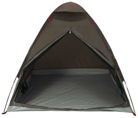 Tenda de campismo cúpula para 2 pessoas impermeável castanho