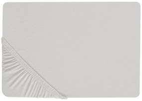 Lençol-capa em algodão cinzento claro 180 x 200 cm JANBU Beliani