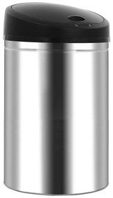 vidaXL Cestos de Papel Rascunho Preto Aço inoxidável