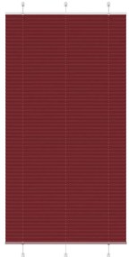 vidaXL Plissado Cego Bordéus Vermelho 105x200 cm Largura Tecido