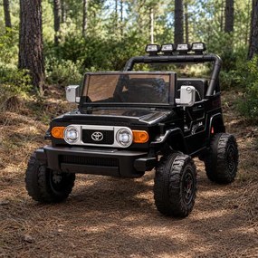 Carro elétrico para crianças Toyota FJ Cruiser XXL 24V 4x4, licença oficial (dois lugares), bateria de lítio portátil, chassis alto, suspensão traseir