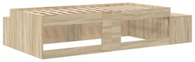 Estrutura de Cama Carvalho Sonoma 90x200 cm