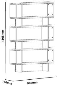 Estante Elze – Branco – 90 cm x 130,8 cm x 19,6 cm
