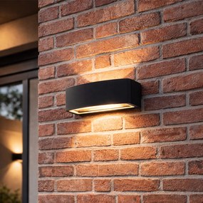 Candeeiro de parede exterior moderno preto IP44 - Latina