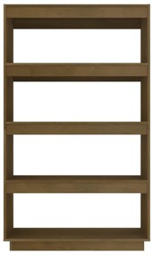 Estante/divisória 80x35x135 cm pinho maciço castanho mel