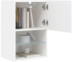 Móvel de TV com luzes LED 40,5x30x60 cm branco
