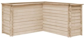 vidaXL Canteiro elevado de jardim 150x150x80 cm pinho maciço
